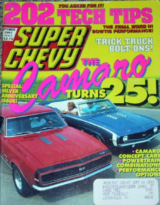 SUPER CHEVY 1991 SEPT - CAMARO SPECIAL, 427 '66 VETTE